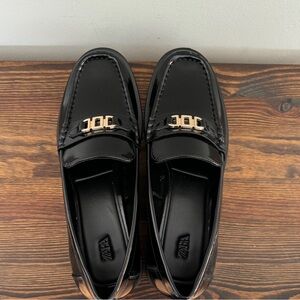 Zara Black “patent” loafer